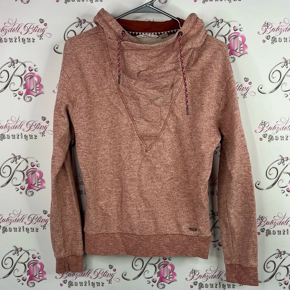 O'Neill hoodie pull over sweater Rust and red Knit Sweater